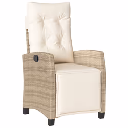 VidaXL 365236 chaise d'extérieur Terrace Siège rembourré Polyuréthane, Acier Crème, Blanc - Vue supplémentaire 4