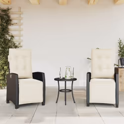 Détendez-vous et profitez de l'extérieur dans ces confortables chaises de jardin inclinables ! Matériau durable : la résine t ...