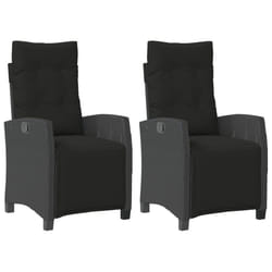 VidaXL 365241 chaise d'extérieur Terrace Siège rembourré Polyuréthane, Acier Noir