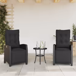 VidaXL 365241 chaise d'extérieur Terrace Siège rembourré Polyuréthane, Acier Noir