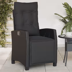 VidaXL 365241 chaise d'extérieur Terrace Siège rembourré Polyuréthane, Acier Noir
