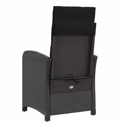 VidaXL 365241 chaise d'extérieur Terrace Siège rembourré Polyuréthane, Acier Noir - Vue supplémentaire 7
