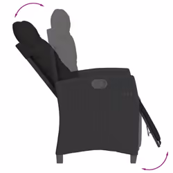 VidaXL 365241 chaise d'extérieur Terrace Siège rembourré Polyuréthane, Acier Noir - Vue supplémentaire 8