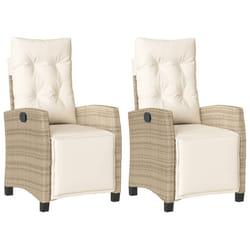 VidaXL 365244 chaise d'extérieur Terrace Siège rembourré Polyuréthane, Acier Crème, Blanc