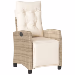VidaXL 365244 chaise d'extérieur Terrace Siège rembourré Polyuréthane, Acier Crème, Blanc - Vue supplémentaire 4