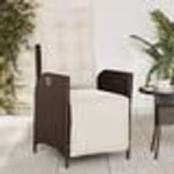 vidaXL Chaise inclinable de jardin repose-pied marron résine tressée