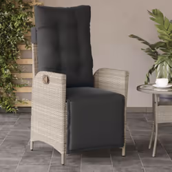 Détendez-vous et profitez de l'extérieur dans cette chaise de jardin inclinable confortable ! Matériau durable : la résine tr ...