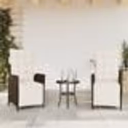 vidaXL Chaises inclinables de jardin lot de 2 avec repose-pied rotin