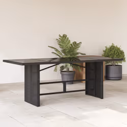 VidaXL 365304 table de jardin Noir