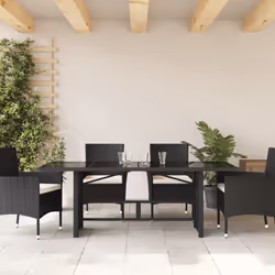 VidaXL 365304 table de jardin Noir