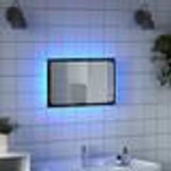 vidaXL Miroir de salle de bain à LED chêne sonoma bois dingénierie miroir de bain miroir de salle de bain avec lumières 834927