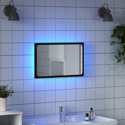 Vidaxl - Miroir de salle de bain à led chêne marron bois d'ingénierie