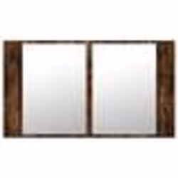 vidaXL Armoire à miroir à LED de bain chêne fumé 80x12x45 cm acrylique