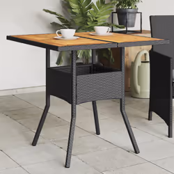 VidaXL 365519 table de jardin Noir
