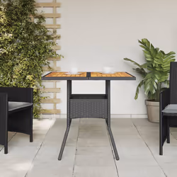 VidaXL 365519 table de jardin Noir