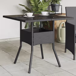 VidaXL 365521 table de jardin Noir