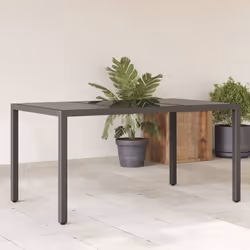 VidaXL 365531 table de jardin Noir