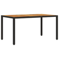 VidaXL 365535 table de jardin Noir