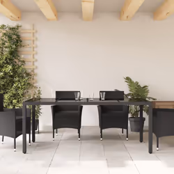 VidaXL 365537 table de jardin Noir