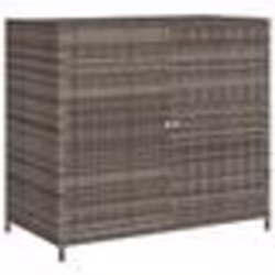 vidaXL Armoire de rangement de jardin gris 83x45x76 cm résine tressée