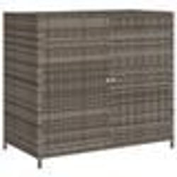 vidaXL Armoire de rangement de jardin gris 83x45x76 cm résine tressée