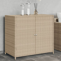 Vidaxl - Armoire de rangement de jardin beige 83x45x76 cm résine tressée