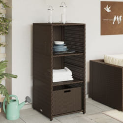 Vidaxl - Armoire de rangement jardin marron 50x55x115 cm résine tressée