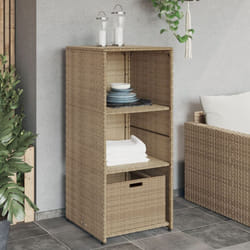 Vidaxl - Armoire de rangement de jardin beige 50x55x115cm résine tressée