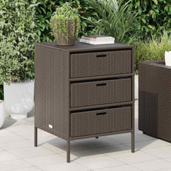 Vidaxl - Armoire de rangement de jardin marron 55x59x80cm résine tressée