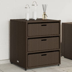 Vidaxl - Armoire de rangement de jardin marron 55x59x69cm résine tressée