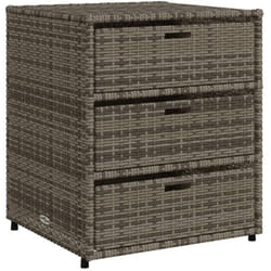 Vidaxl - Armoire de rangement de jardin gris 55x59x69 cm résine tressée