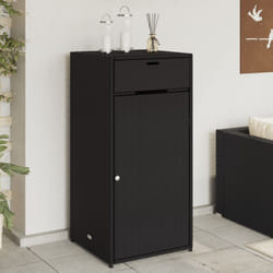 Vidaxl - Armoire de rangement de jardin noir 55x55x111 cm résine tressée