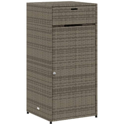 Vidaxl - Armoire de rangement de jardin gris 55x55x111 cm résine tressée