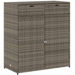 vidaXL Armoire de rangement de jardin gris 105x55x113cm résine tressée