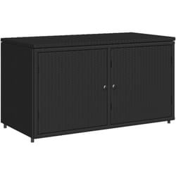 Vidaxl - Armoire de rangement jardin noir 110x55x60,5 cm résine tressée