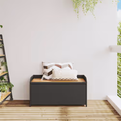 VidaXL 365949 banc de jardin Rotin, Acier, Bois d'acacia