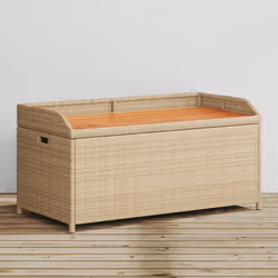 VidaXL 365951 banc de jardin Rotin, Acier, Bois d'acacia
