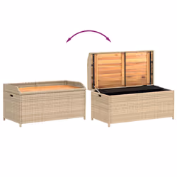 VidaXL 365951 banc de jardin Rotin, Acier, Bois d'acacia - Vue supplémentaire 7