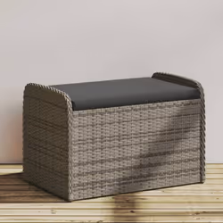 VidaXL 365728 banc de jardin Rotin, Acier