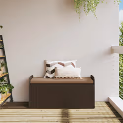 VidaXL 365729 banc de jardin Rotin, Acier