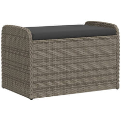 VidaXL 365731 banc de jardin Rotin, Acier