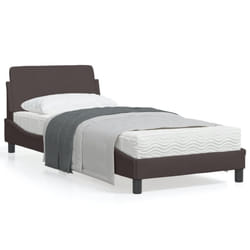 vidaXL Cadre de lit sans matelas marron foncé 80x200 cm tissu - 80 x 200 cm