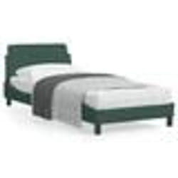 vidaXL Cadre de lit sans matelas vert foncé 80x200 cm velours - 80 x 200 cm