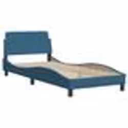 vidaXL Cadre de lit et tête de lit sans matelas bleu 90x190 cm velours - 90 x 190 cm