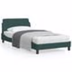 vidaXL Cadre de lit sans matelas vert foncé 100x200 cm velours - 100 x 200 cm