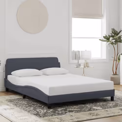 vidaXL Cadre de lit sans matelas gris foncé 120x200 cm velours - 120 x 200 cm
