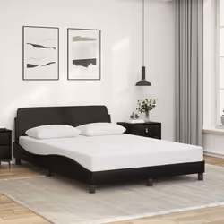vidaXL Cadre de lit sans matelas noir 120x200 cm similicuir - 120 x 200 cm