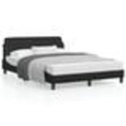 vidaXL Cadre de lit sans matelas noir 140x200 cm similicuir - 140 x 200 cm