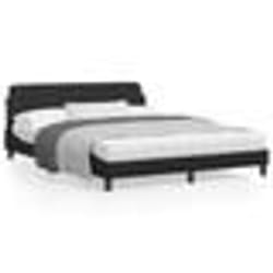 vidaXL Cadre de lit sans matelas noir 160x200 cm similicuir - 160 x 200 cm
