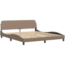 Cadre de lit sans matelas cappuccino 180x200 cm similicuir vidaXL